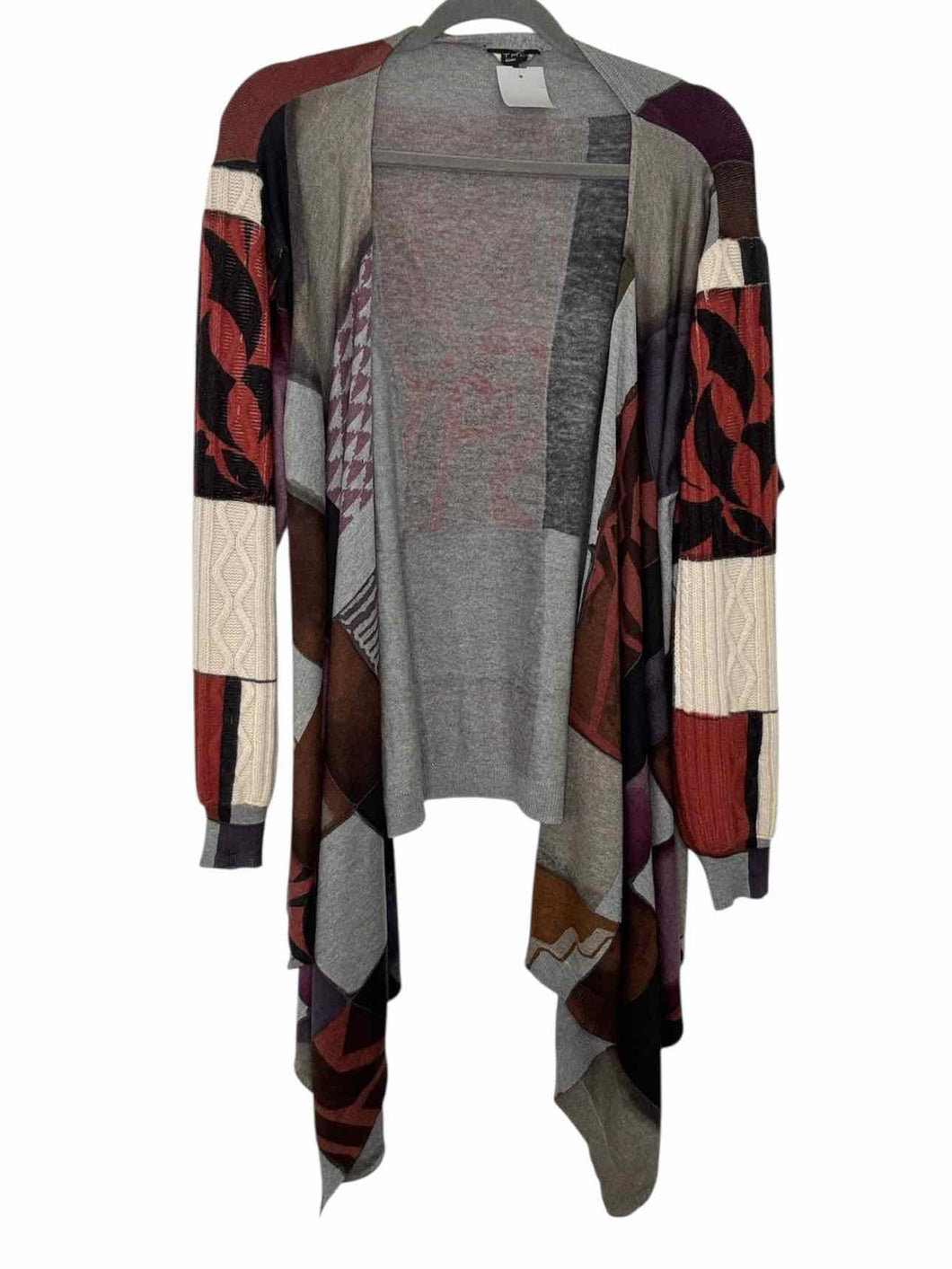 Etro Size 4 Grey Print Pre-Owned Sweater- Ladies