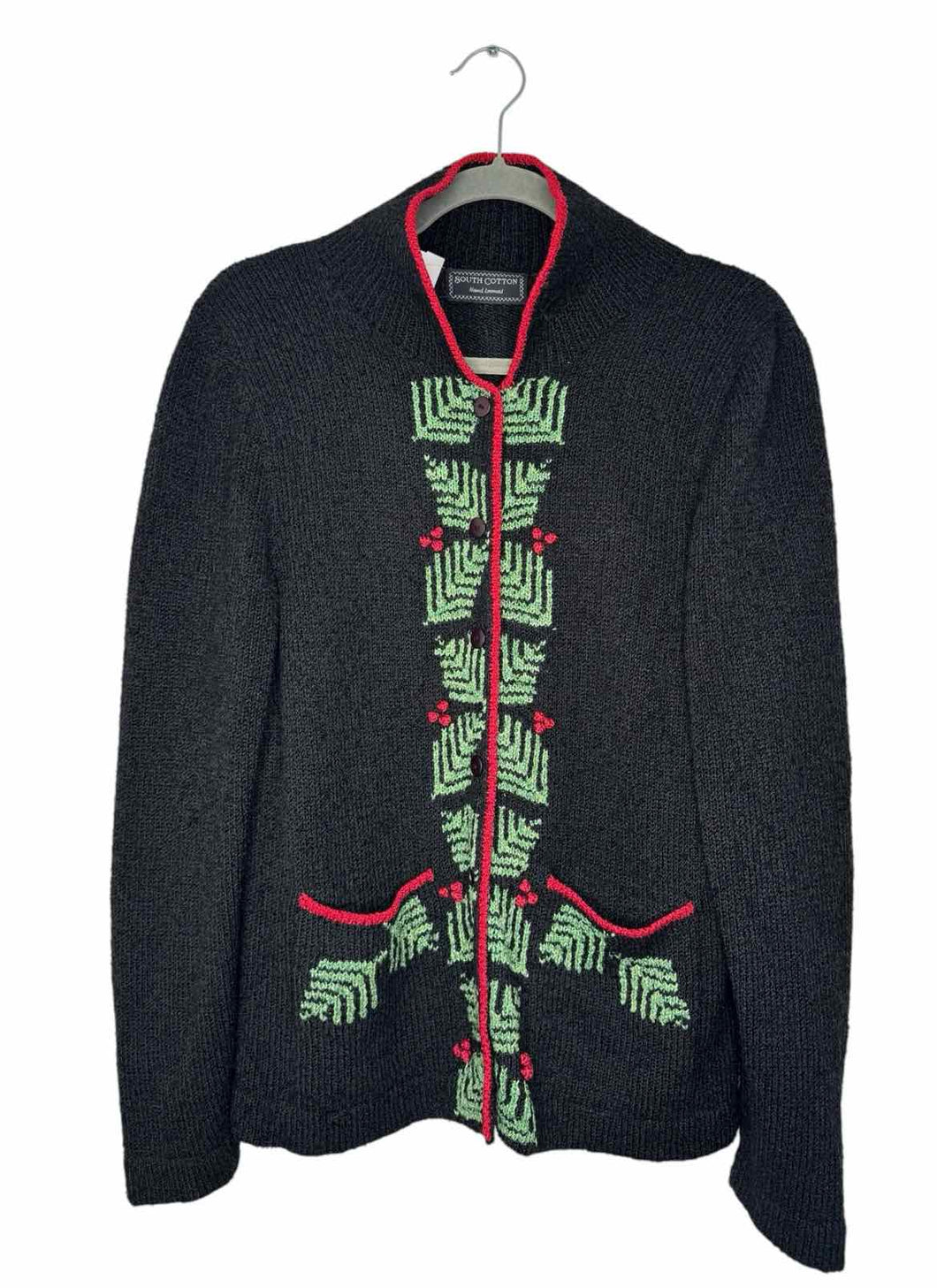 South Cotton Size M/L Black Pre-Owned Sweater- Ladies