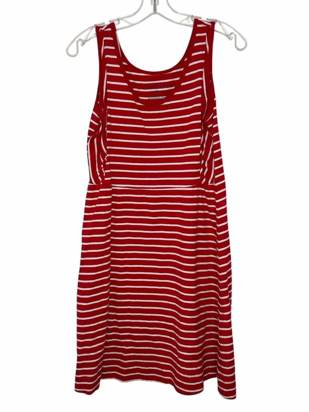 Love Hanna Size Small Red Stripe Pre-Owned Dress- Ladies