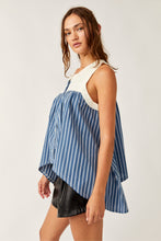 Load image into Gallery viewer, Free People Size X- Small Blue Stripe Tank Top- Ladies
