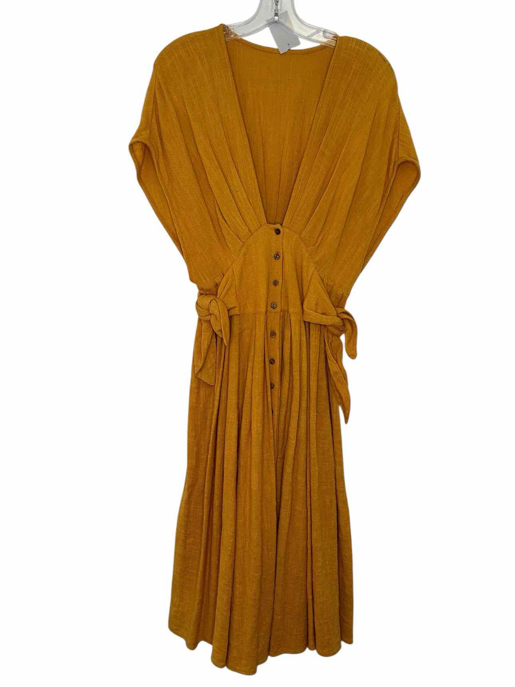 Free People Size X- Small Goldenrod Pre-Owned Dress- Ladies