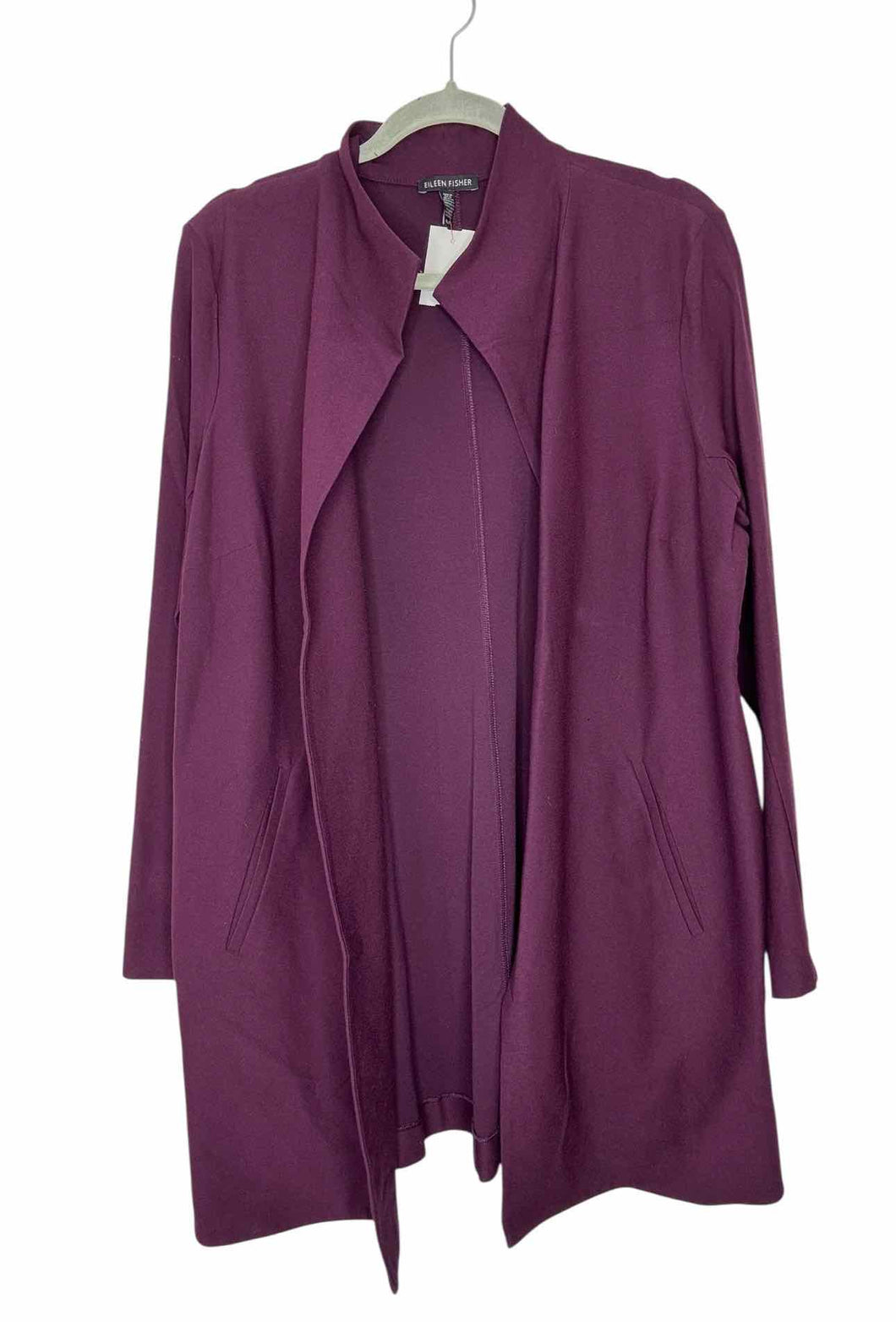 Eileen Fisher Size X-Large Plum Pre-Owned Blazer/Indoor Jacket- Ladies