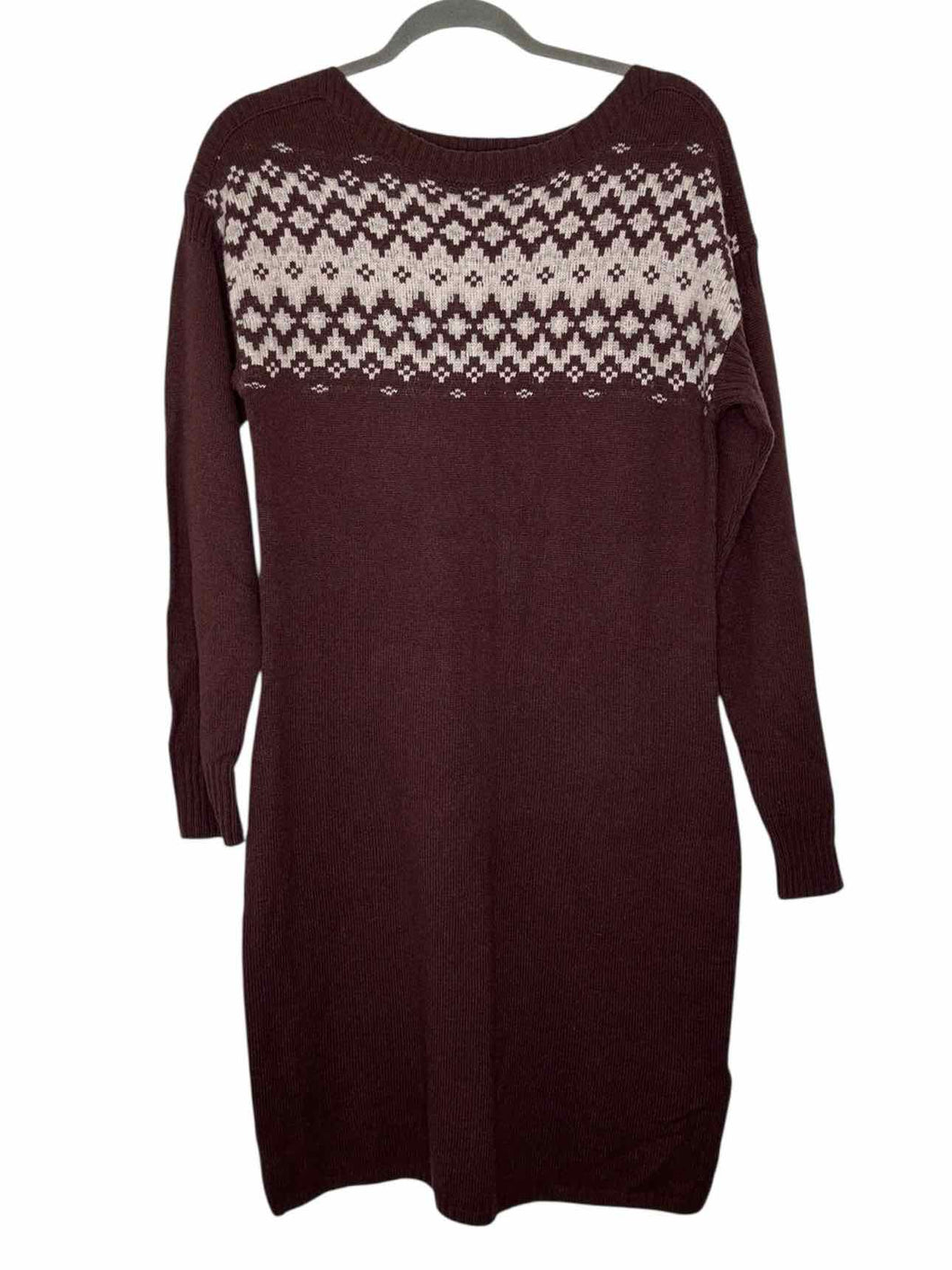 Sherpa Size Medium Burgundy Pre-Owned Dress- Ladies