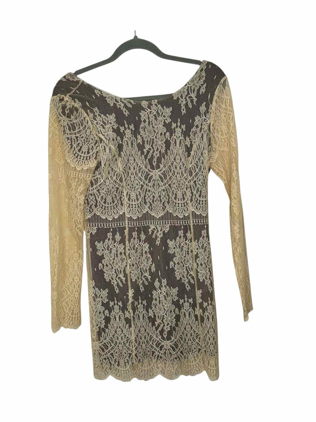 Free People Size Small Cream Pre-Owned Dress- Ladies