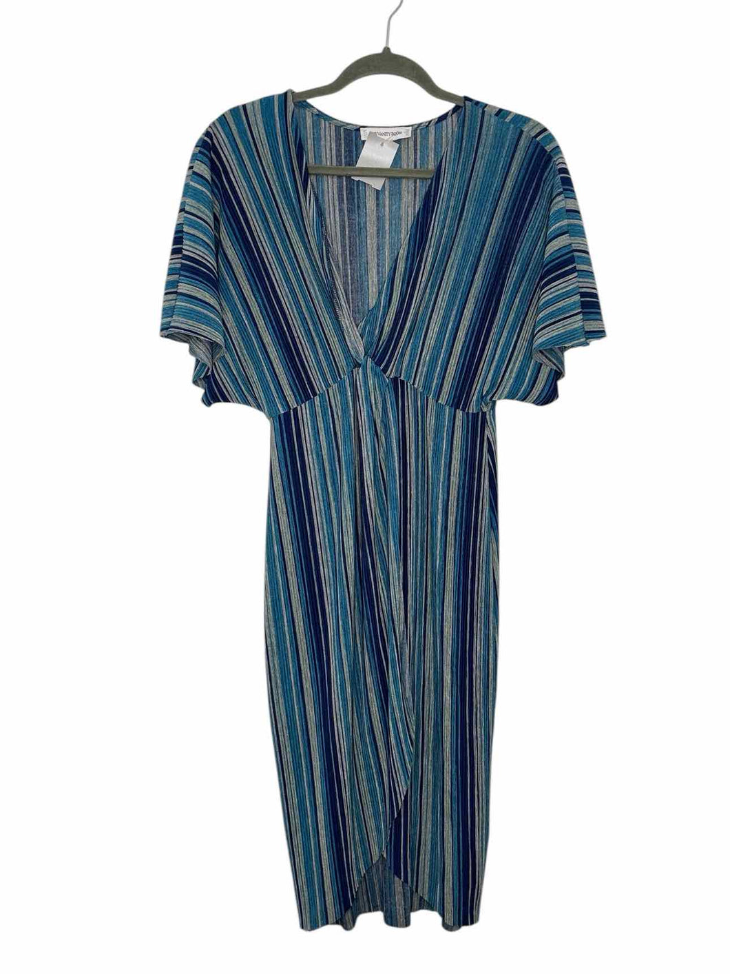 Size Medium Blue Stripe Pre-Owned Dress- Ladies