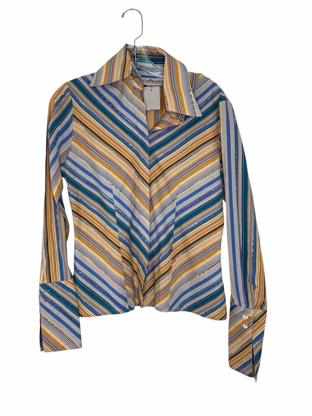 Size 8 Blue Stripe Pre-Owned Shirt- Ladies