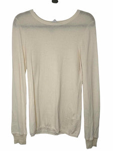 Brazeau Tricot Size M/L Ivory Pre-Owned Sweater- Ladies