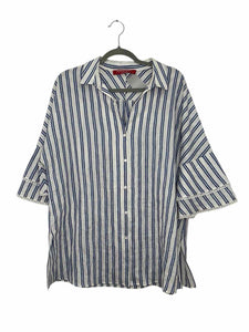 Size L/XL White Stripe Pre-Owned Shirt- Ladies