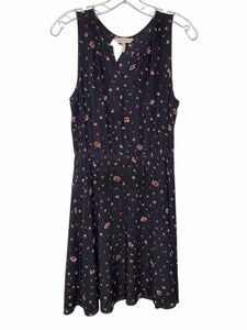 Rebecca Taylor Size 4 Navy Print Pre-Owned Dress- Ladies