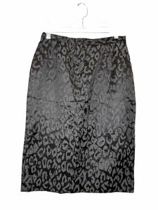 Size 12 Black Print Pre-Owned Skirt- Ladies