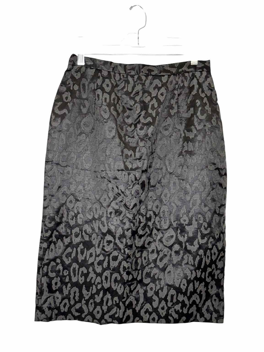 Size 12 Black Print Pre-Owned Skirt- Ladies