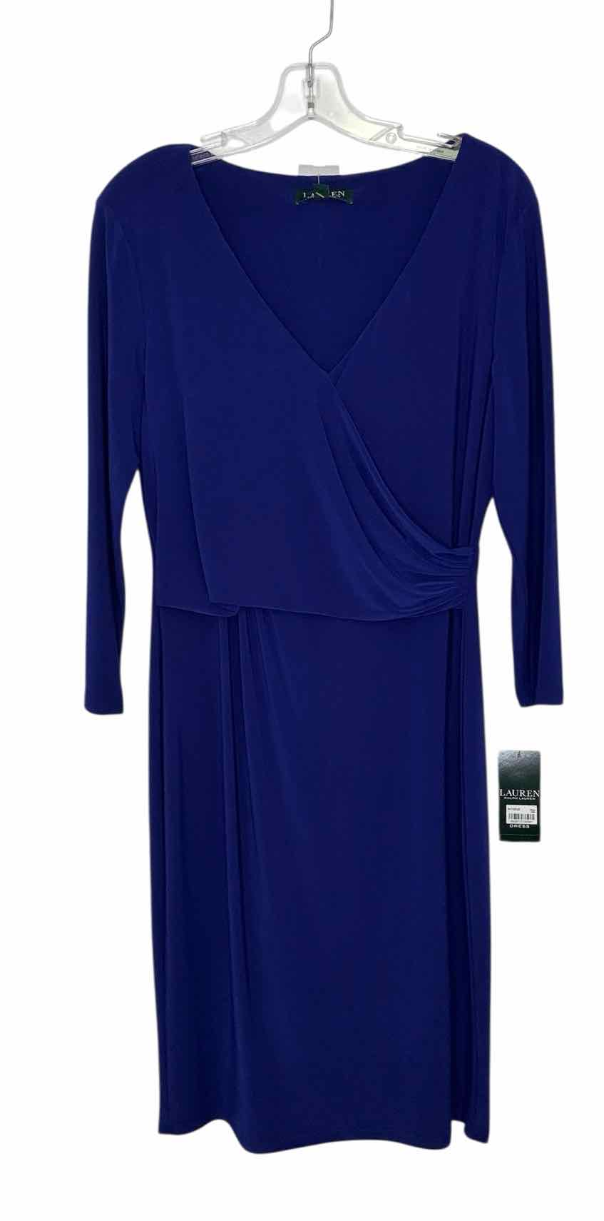 Lauren Ralph Lauren Size 10 Blue Pre-Owned Dress- Ladies