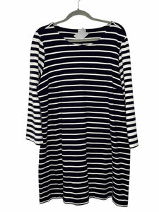 J Crew Size X-Large Navy Stripe Pre-Owned Dress- Ladies