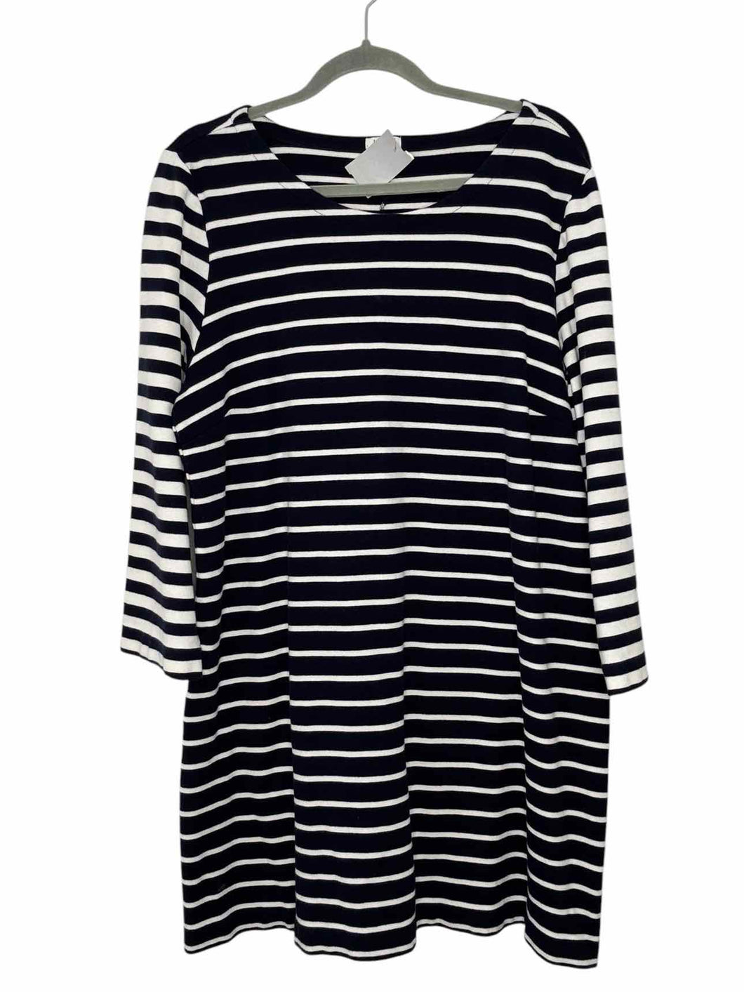 J Crew Size X-Large Navy Stripe Pre-Owned Dress- Ladies