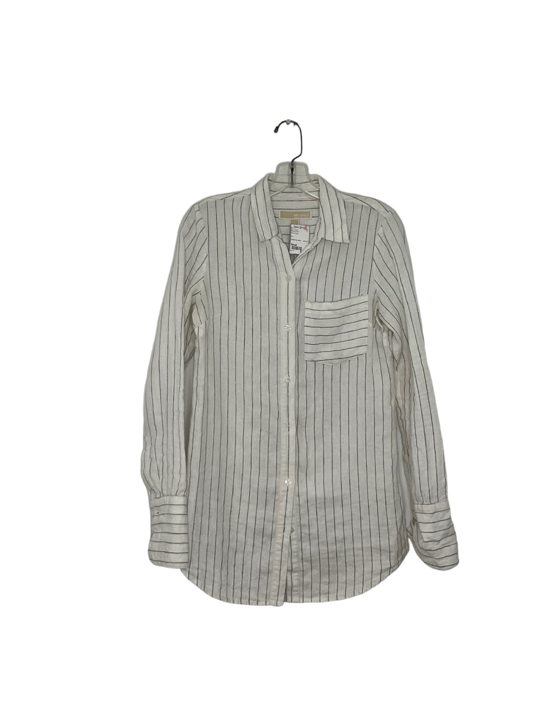 Michael Kors Size Small White Stripe Shirt- Ladies
