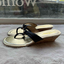 Load image into Gallery viewer, Lilly Pulitzer Size 8.5 Navy Sandal Pre-Owned Shoes- Ladies
