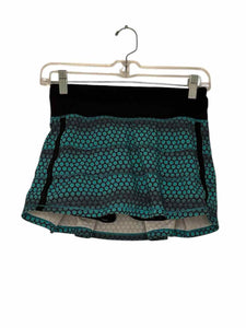 Lululemon Size 2 Turquoise Print Pre-Owned Skirt- Ladies