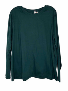 Lands End Size 1X Hunter Green Pre-Owned T-Shirt- Ladies