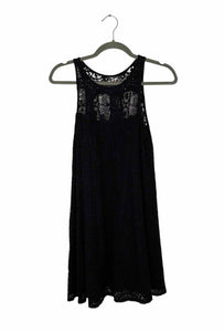 Free People Size X- Small Black Pre-Owned Dress- Ladies