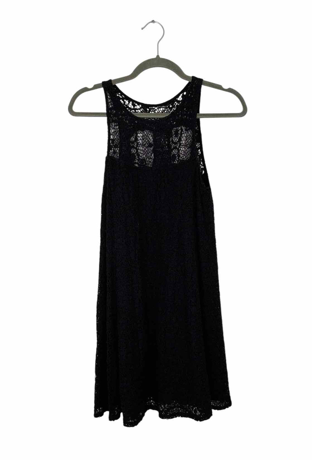Free People Size X- Small Black Pre-Owned Dress- Ladies