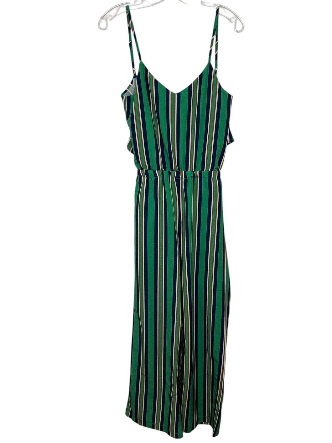 Size Small Green Stripe New w/ Tags Jumpsuit- Ladies