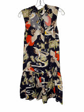 Load image into Gallery viewer, Superdry Size 4 Navy Print Pre-Owned Dress- Ladies
