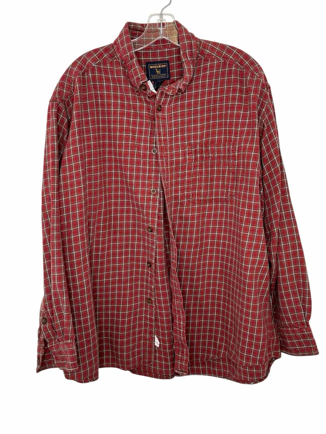 Woolrich Size XL Red Plaid Pre-Owned Shirt- Mens