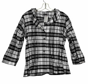 Size Medium Black Plaid Pre-Owned Shirt- Ladies