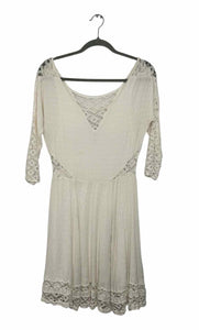 Free People Size Small White Pre-Owned Dress- Ladies