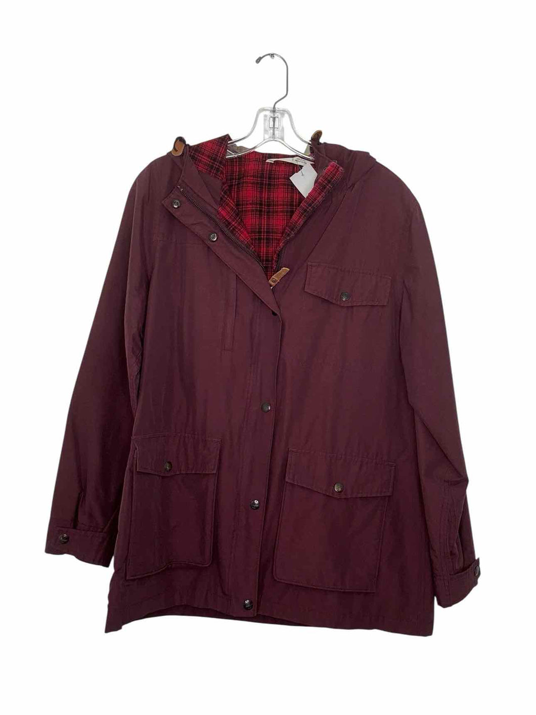 Woolrich Size Large Burgundy Pre-Owned Jacket- Ladies