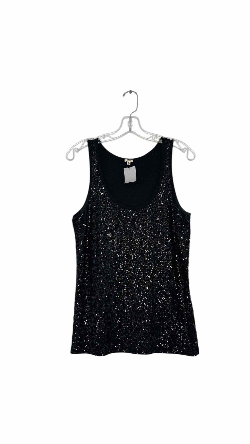 J Crew Size Medium Black Pre-Owned Tank Top- Ladies