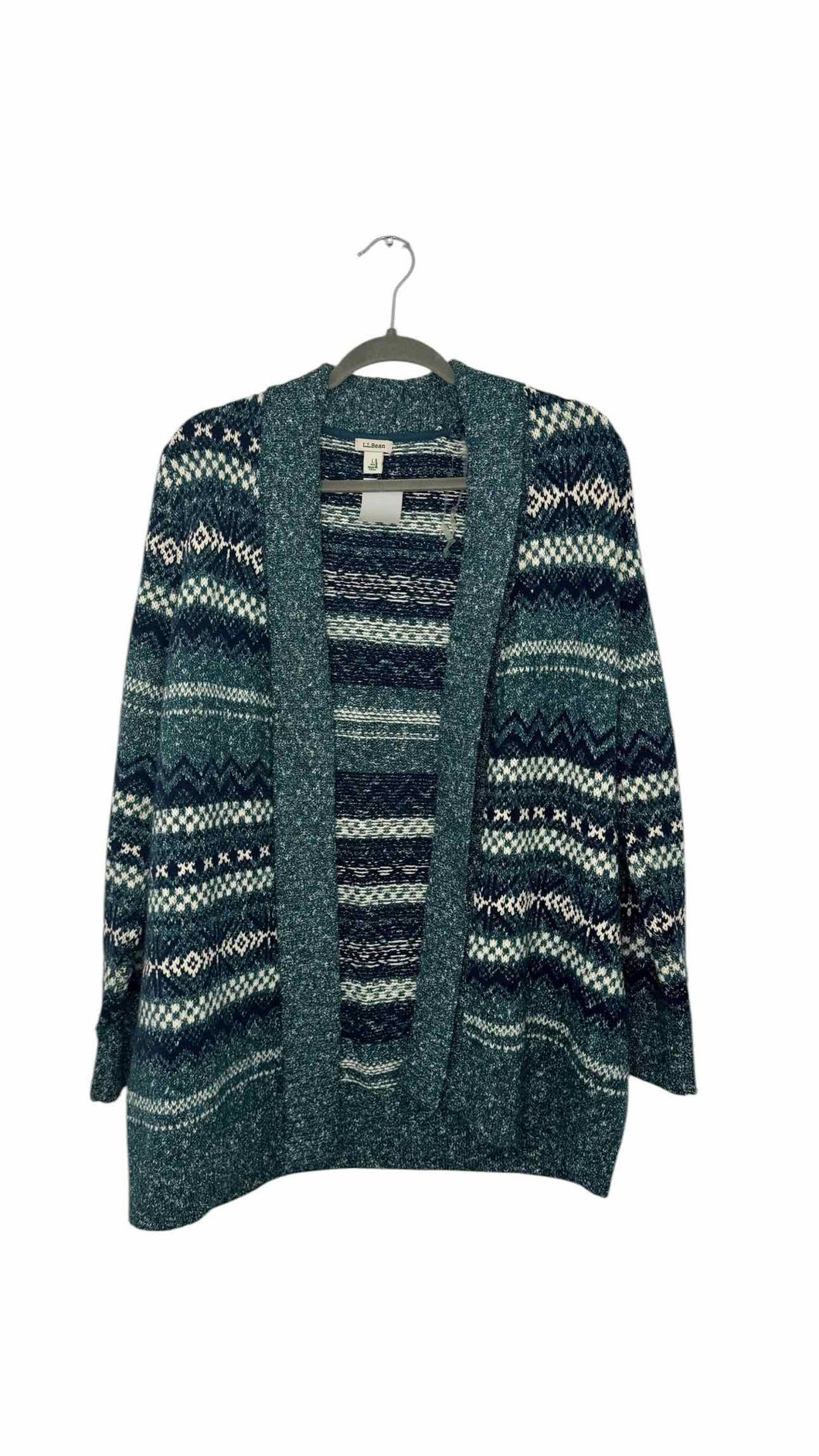 LL Bean Size Large Blue Pre-Owned Sweater- Ladies