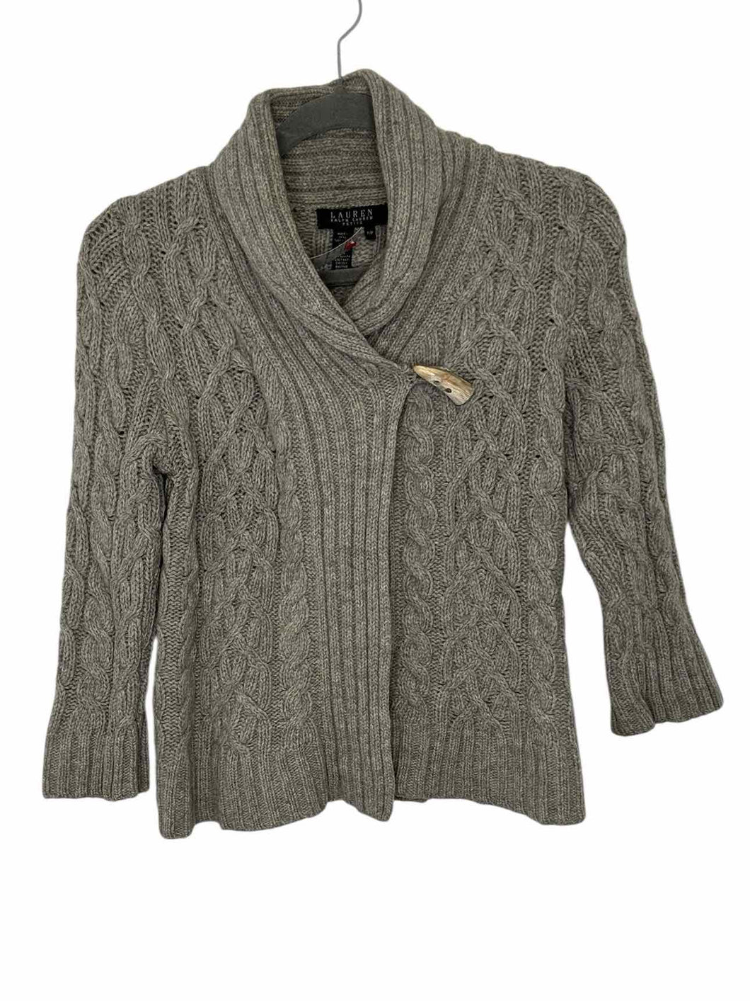 Lauren Ralph Lauren Size P Grey Pre-Owned Sweater- Ladies