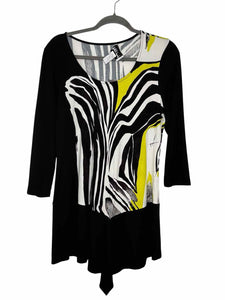 Joseph Ribkoff Size 10 Black Print New w/ Tags Top- Ladies