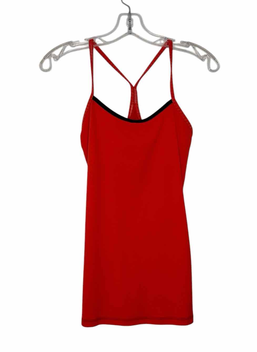 Lululemon Size 6 Red Orange Pre-Owned Activewear- Tank