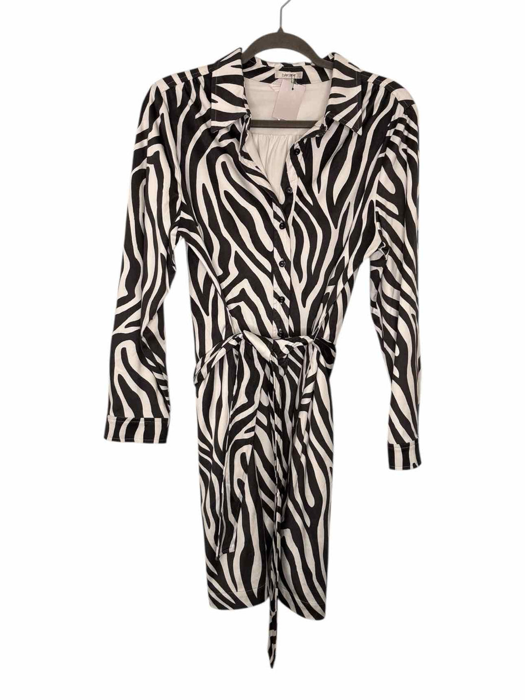 Tyler Boe Size Large Grey Print Pre-Owned Dress- Ladies