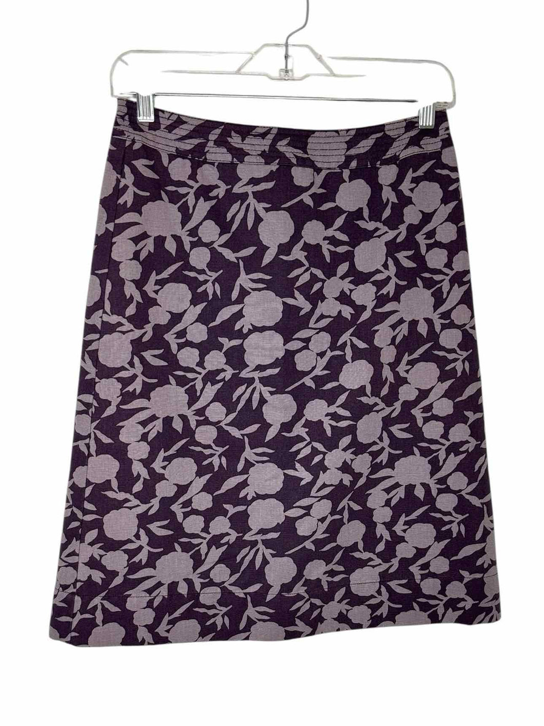 Boden Size 4 Purple Print Pre-Owned Skirt- Ladies