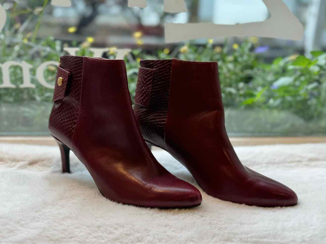 Cole Haan Size 7.5 Burgundy Bootie Pre-Owned Shoes- Ladies