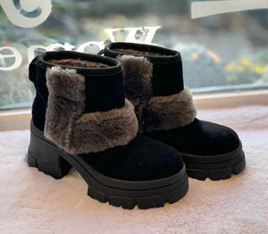 Ugg Size 7 Black Pre-Owned Boots- Ladies