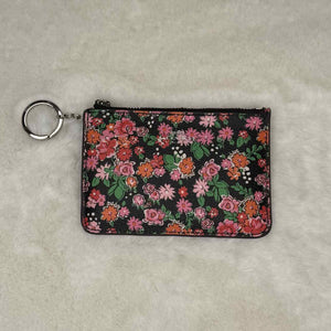 Coach Black Floral Pre-Owned Wallet- Ladies