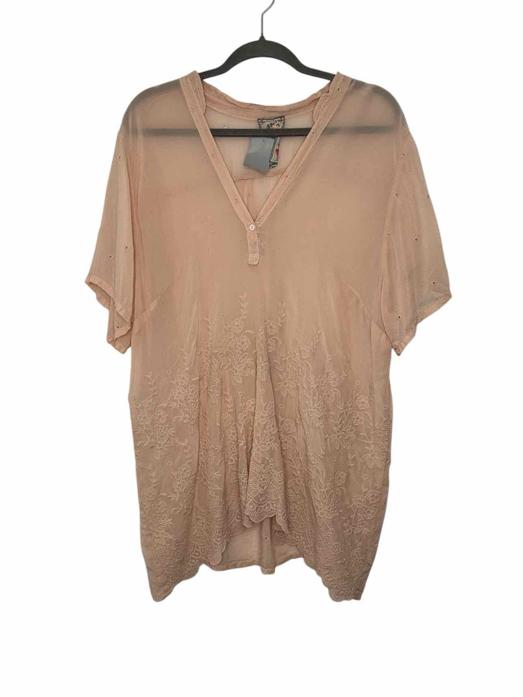 Johnny Was Size XXL Peach Pre-Owned Blouse- Ladies