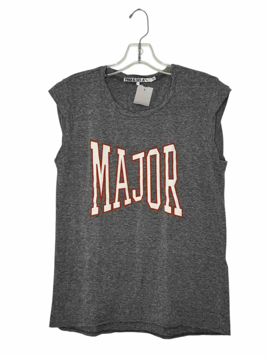 Pam & Gela Size P Grey Pre-Owned T-Shirt- Ladies