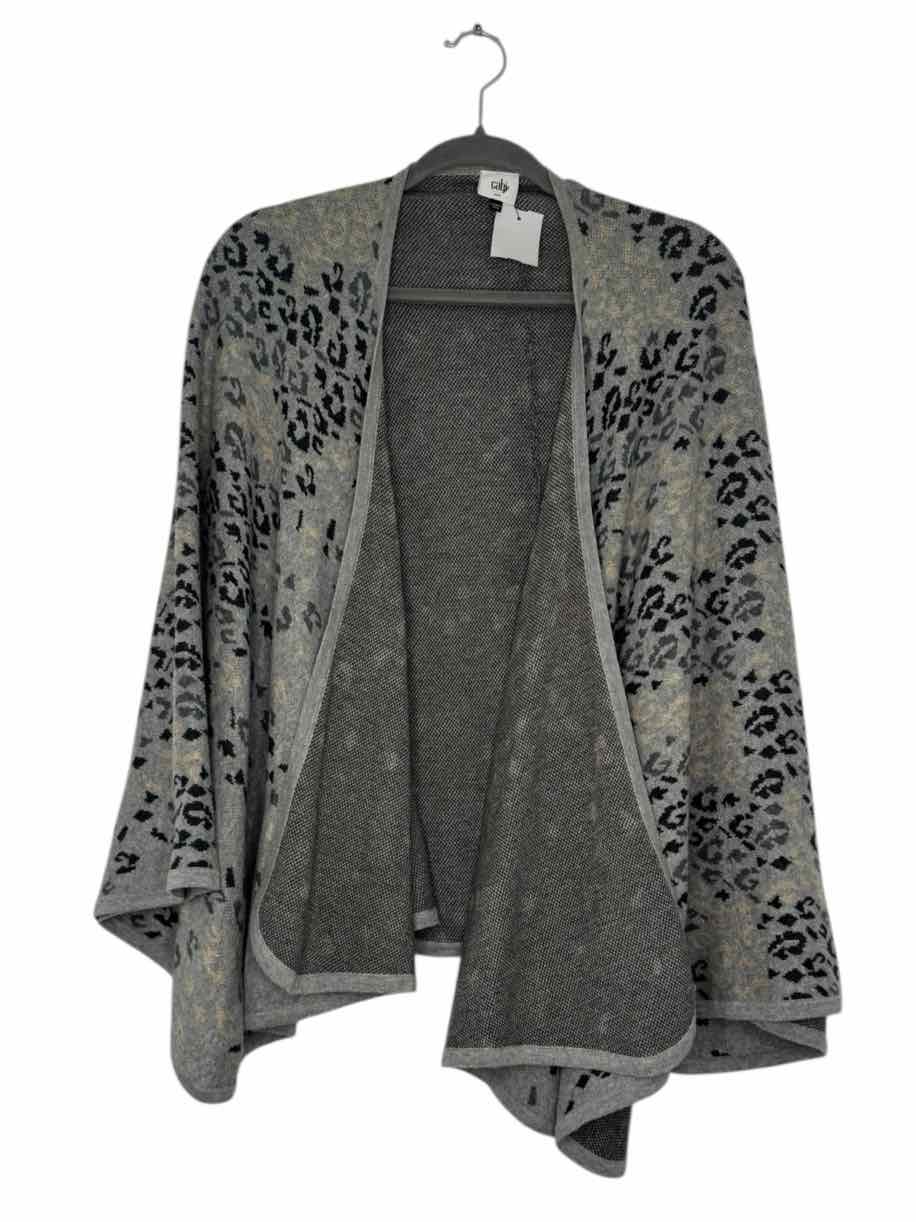 Cabi Size One Size Grey Print Pre-Owned Wrap- Ladies