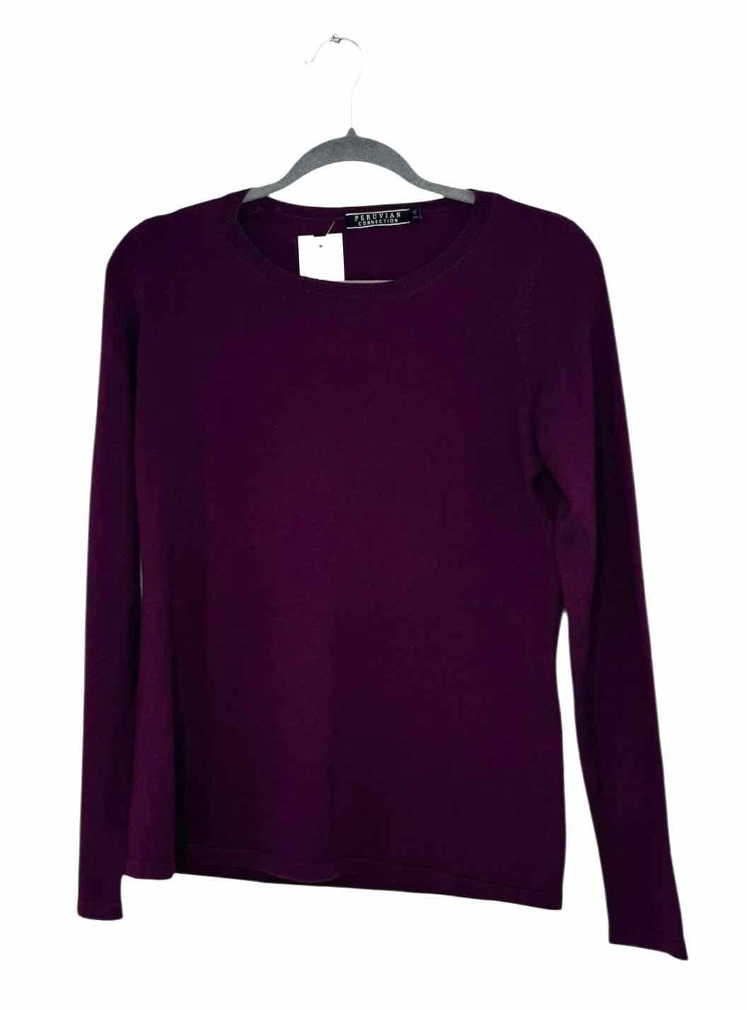 Peruvian Connection Size Medium Purple Pre-Owned Sweater- Ladies