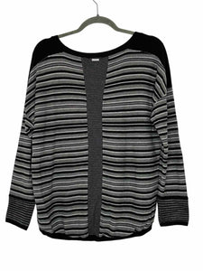 Prana Size Small Black Stripe Pre-Owned Sweater- Ladies