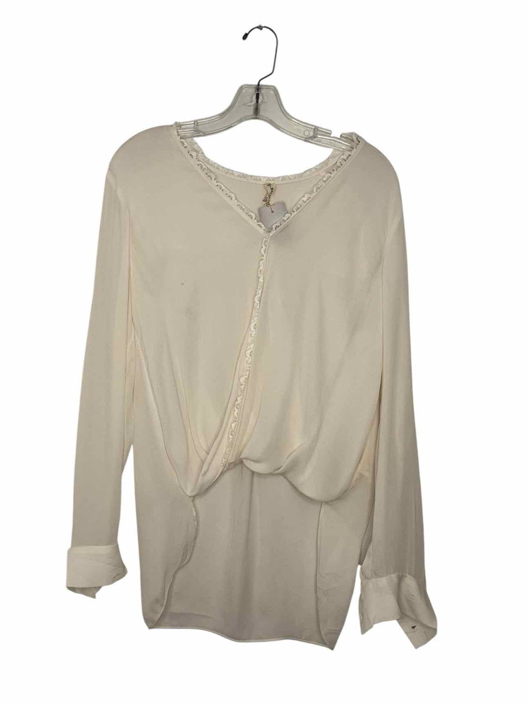 L'Agence Size Small White Pre-Owned Blouse- Ladies