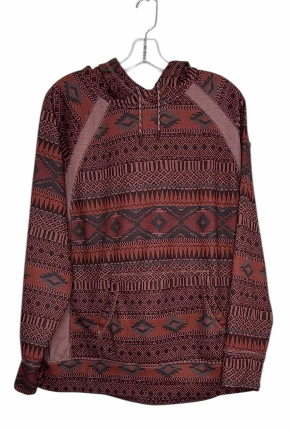 Burton Size X-Large Burgundy Print Pre-Owned Hoodie- Ladies
