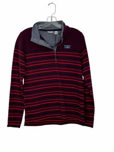 LL Bean Size X- Small Burgundy Print Pre-Owned Pullover- Ladies