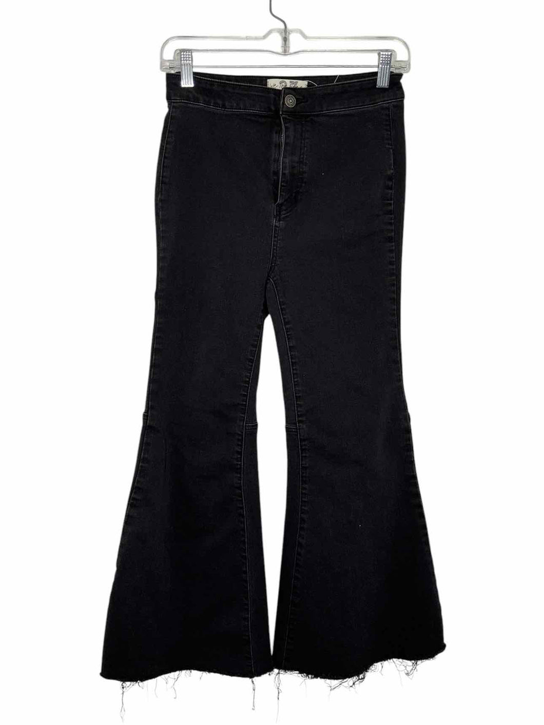 Free People Size 27 Black Denim Pre-Owned Jeans- Ladies