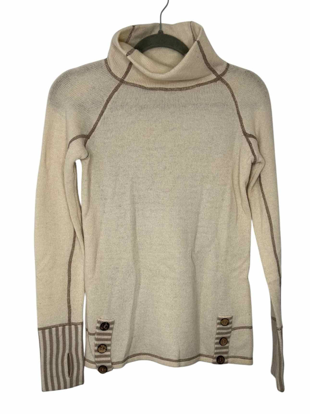 Akini Size X- Small Cream Pre-Owned Sweater- Ladies